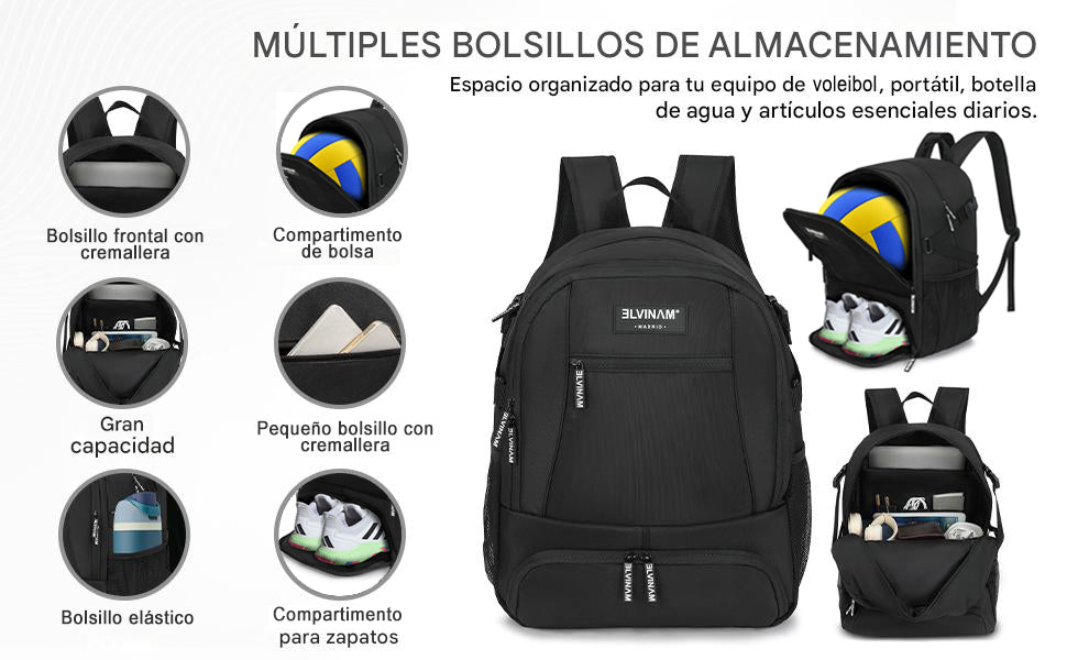 ELVINAM® Large Volleyball Backpack