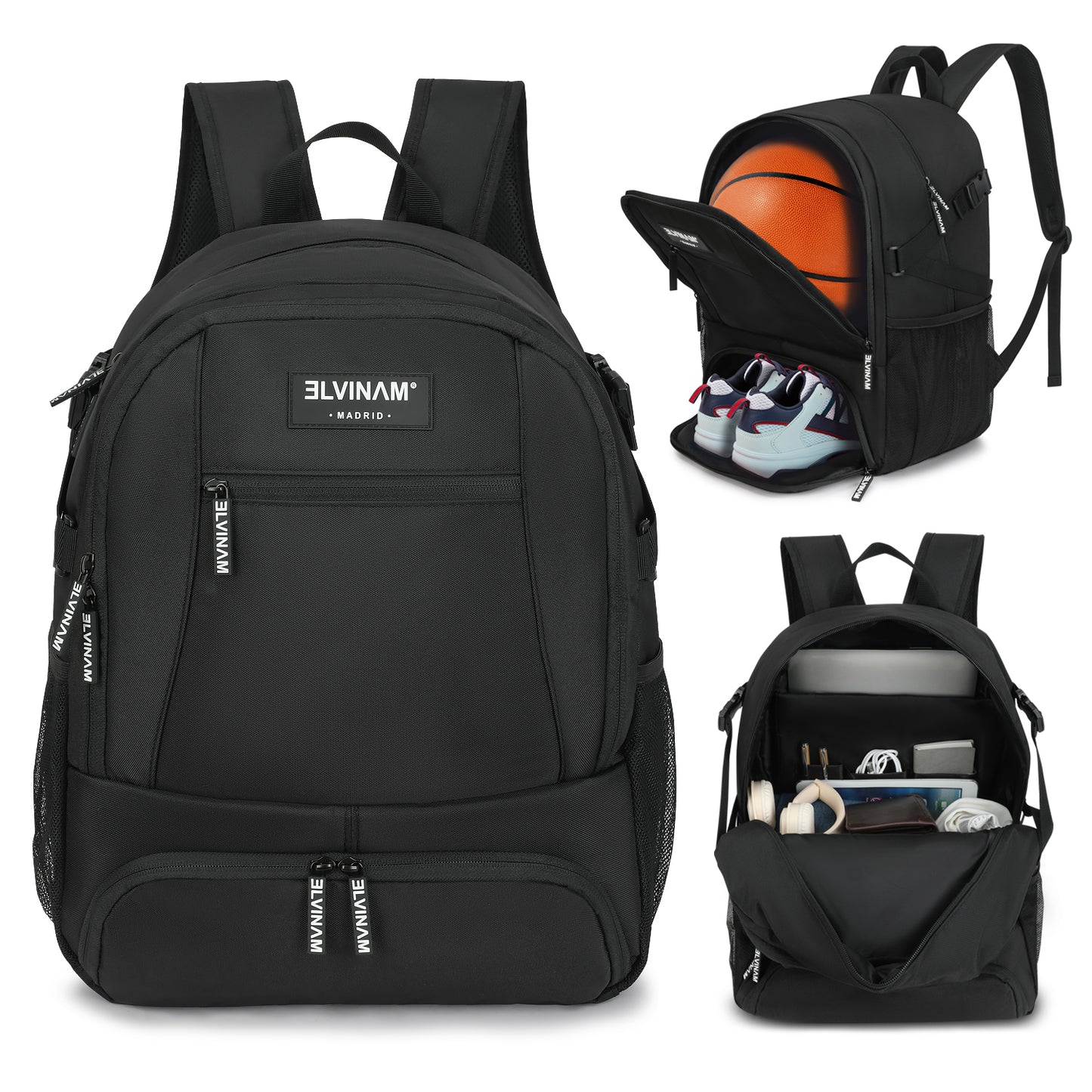 ELVINAM® Large Basketball Backpack