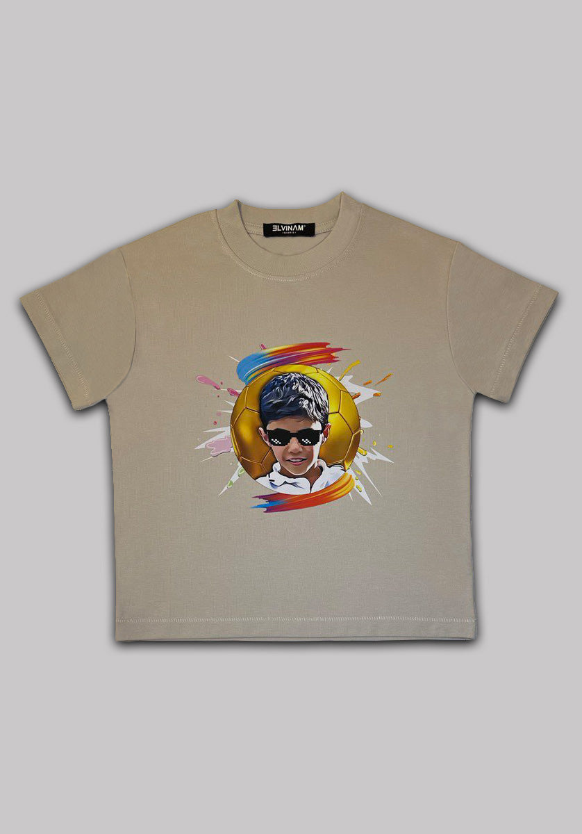 ELVINAM® Original Sha Apricot Cotton T-Shirt