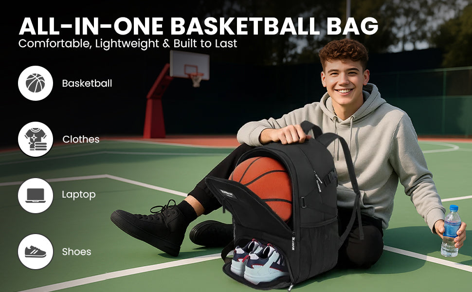 ELVINAM® Large Basketball Backpack