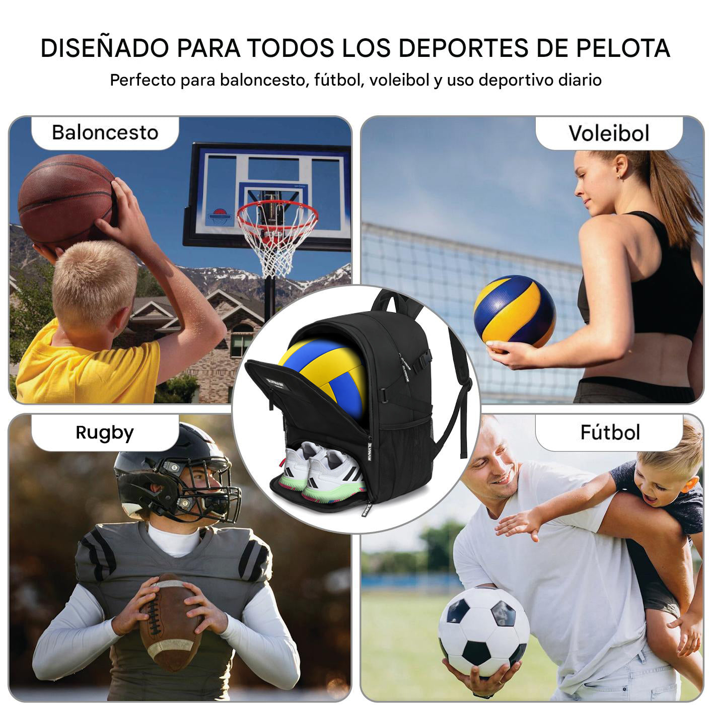 ELVINAM® Large Volleyball Backpack